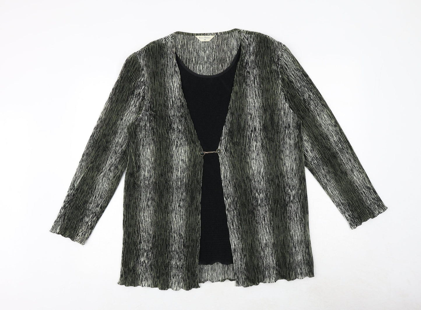 Womens UK Size M Anna Morelle Green Basic Blouse