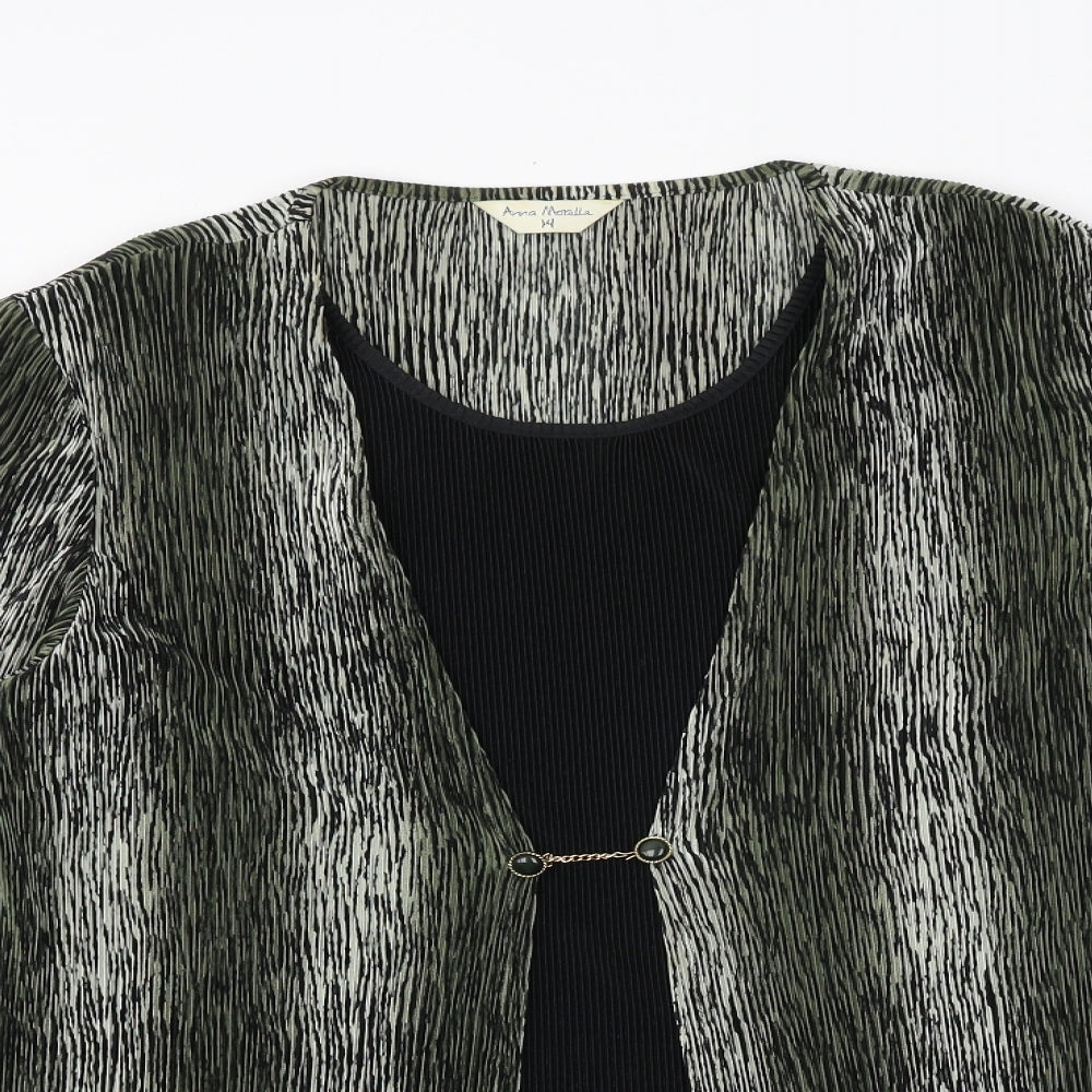 Womens UK Size M Anna Morelle Green Basic Blouse