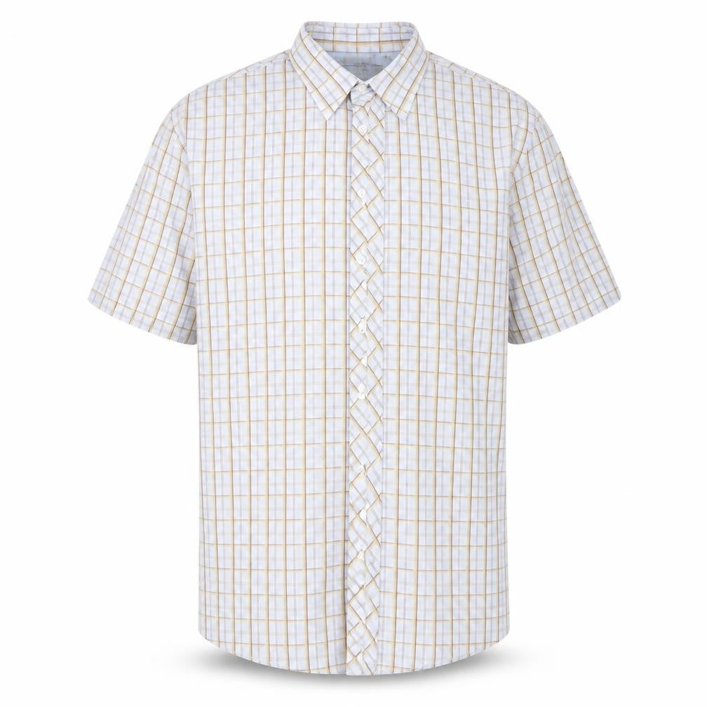 ARMANDO Mens Blue Check 100% Cotton Button-Up Size XL Collared Button