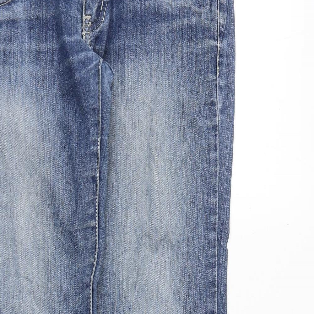 kess miss Womens Blue Cotton Skinny Jeans Size S Regular Zip