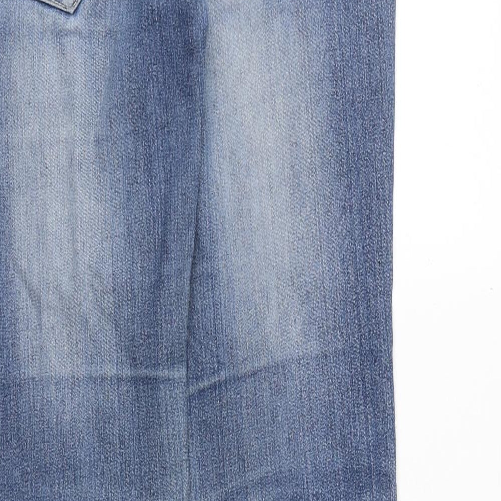 kess miss Womens Blue Cotton Skinny Jeans Size S Regular Zip