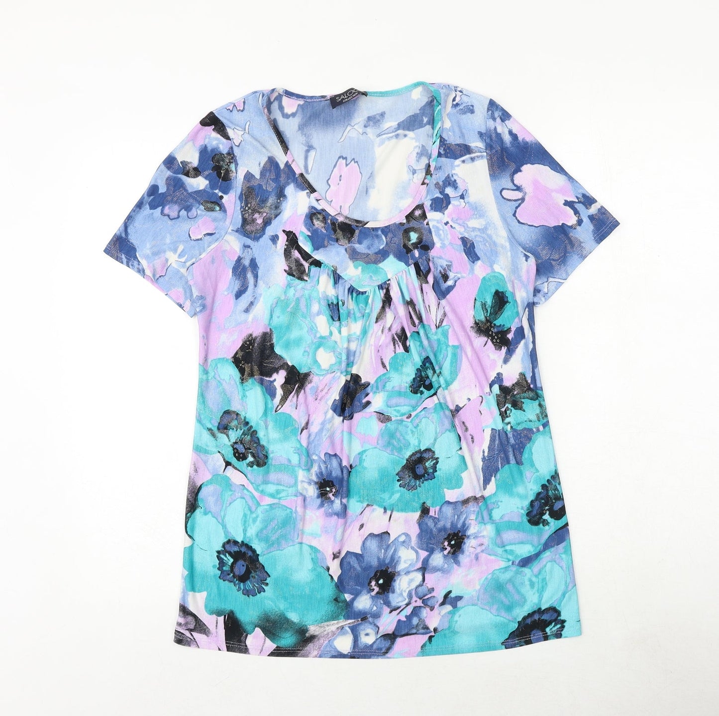 Womens UK Size S Saloos Multicoloured Basic T-Shirt