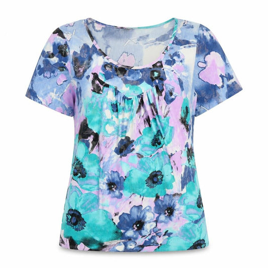 Womens UK Size S Saloos Multicoloured Basic T-Shirt