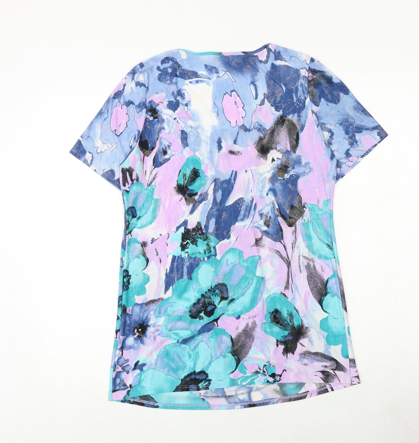 Womens UK Size S Saloos Multicoloured Basic T-Shirt