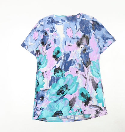 Womens UK Size S Saloos Multicoloured Basic T-Shirt