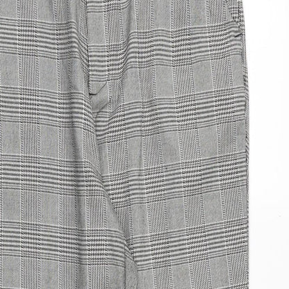 Mens UK Size M Bluesteel Regular Fit Carrot Grey Trousers