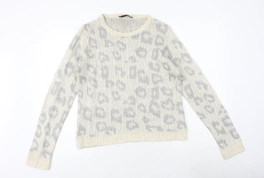 Womens UK Size 10 Dorothy Perkins Beige Pullover Jumper