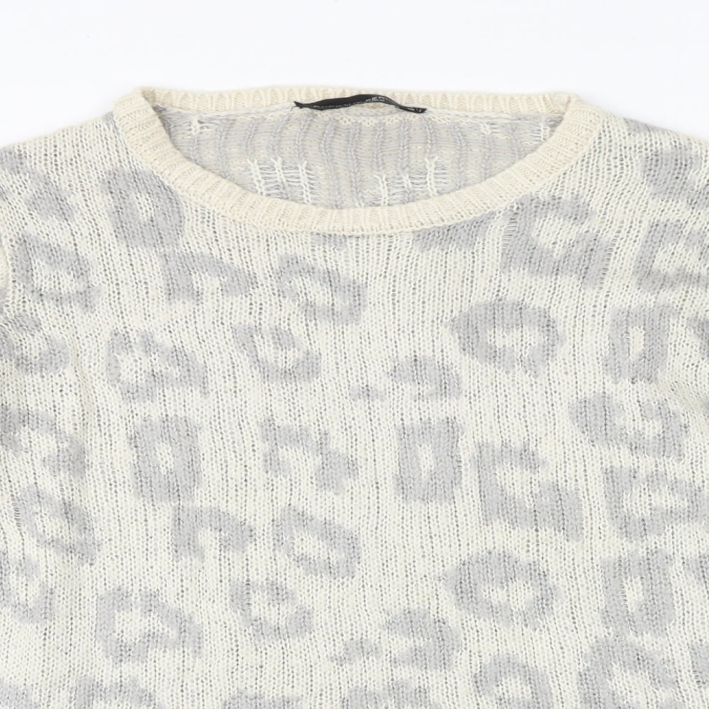 Womens UK Size 10 Dorothy Perkins Beige Pullover Jumper