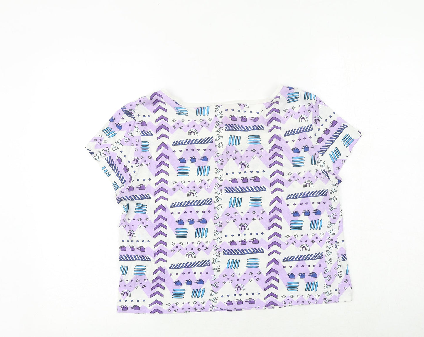 Womens UK Size 10 H&M Purple Basic T-Shirt