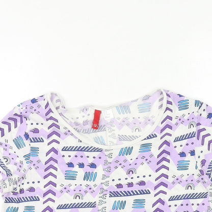 Womens UK Size 10 H&M Purple Basic T-Shirt