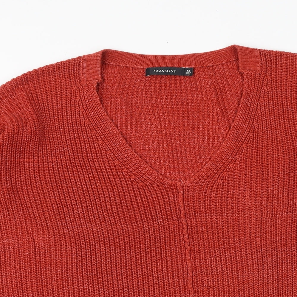Womens UK Size M Glassons Orange Pullover Jumper