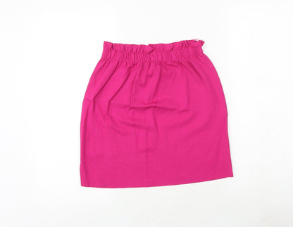 Bershka Womens Pink Polyester Mini Skirt Size S