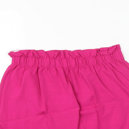 Bershka Womens Pink Polyester Mini Skirt Size S