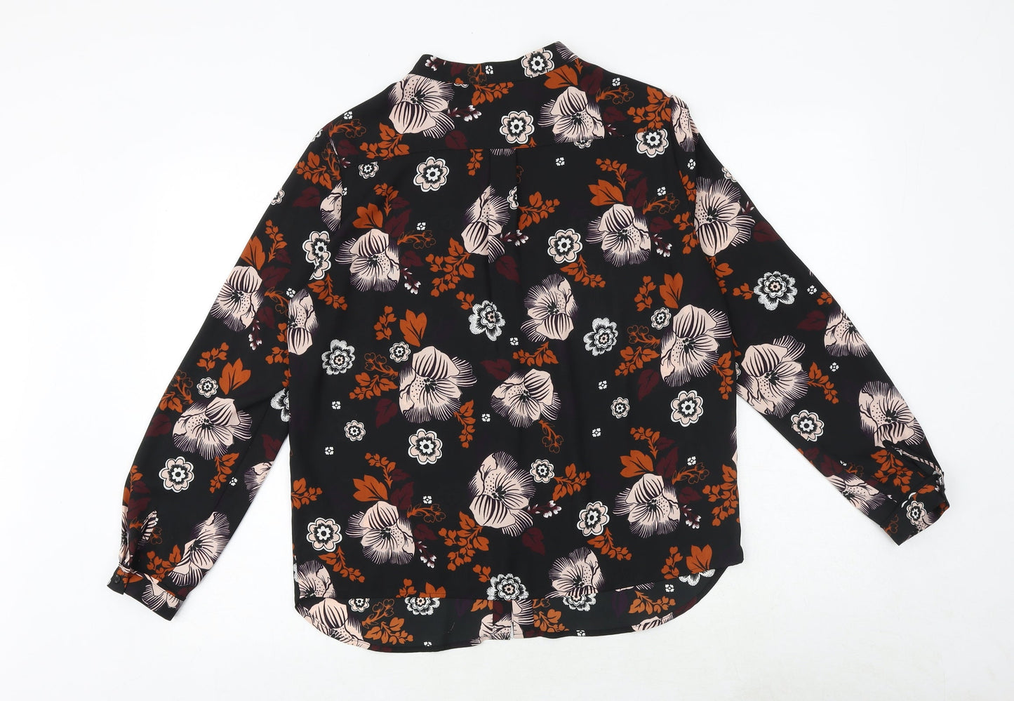 Womens UK Size 12 Marks and Spencer Black Basic Button-Up