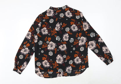 Womens UK Size 12 Marks and Spencer Black Basic Button-Up