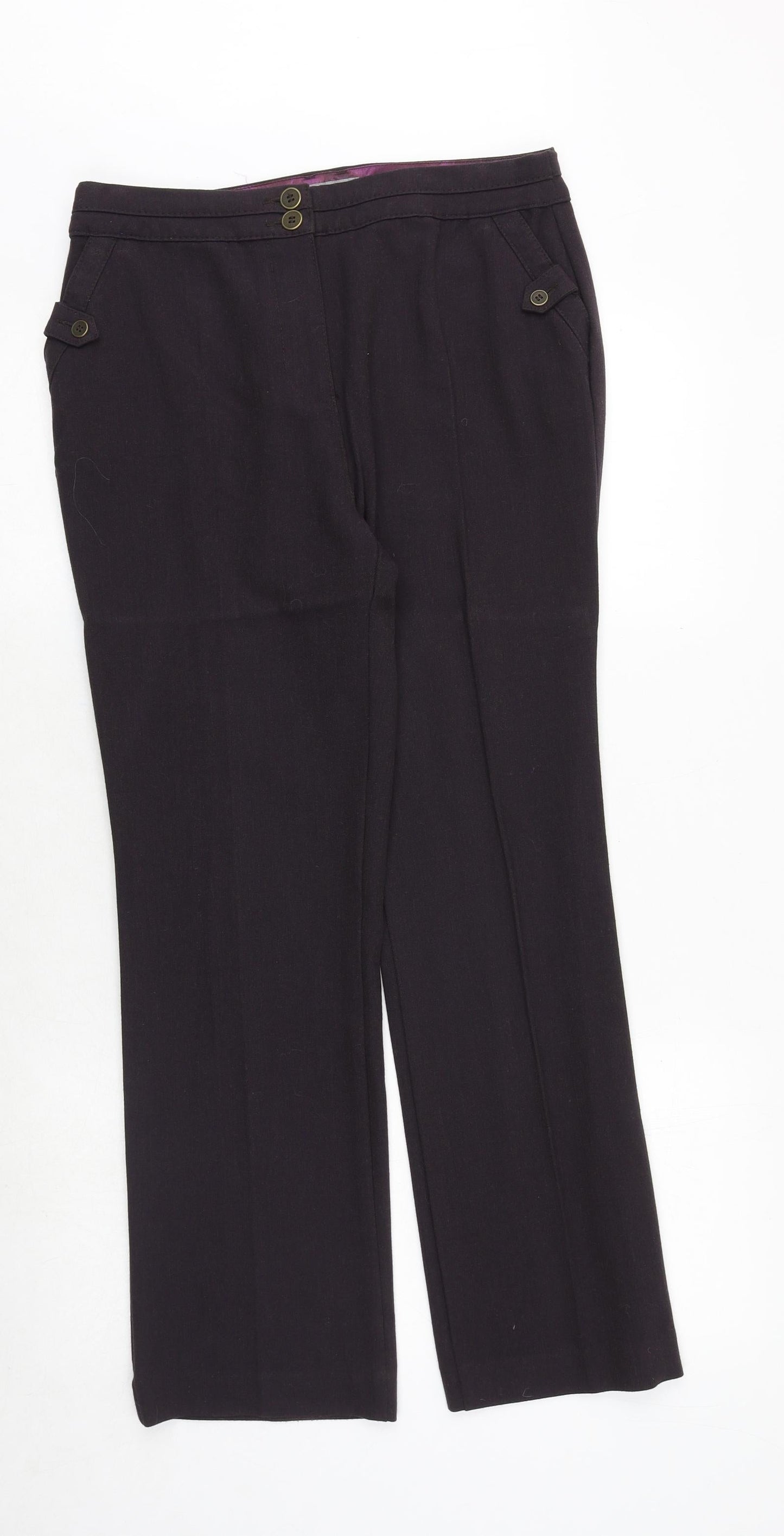 Womens UK Size 16 Marks and Spencer Regular Fit  Purple Trousers