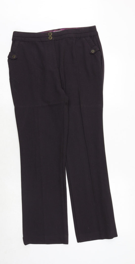 Womens UK Size 16 Marks and Spencer Regular Fit  Purple Trousers