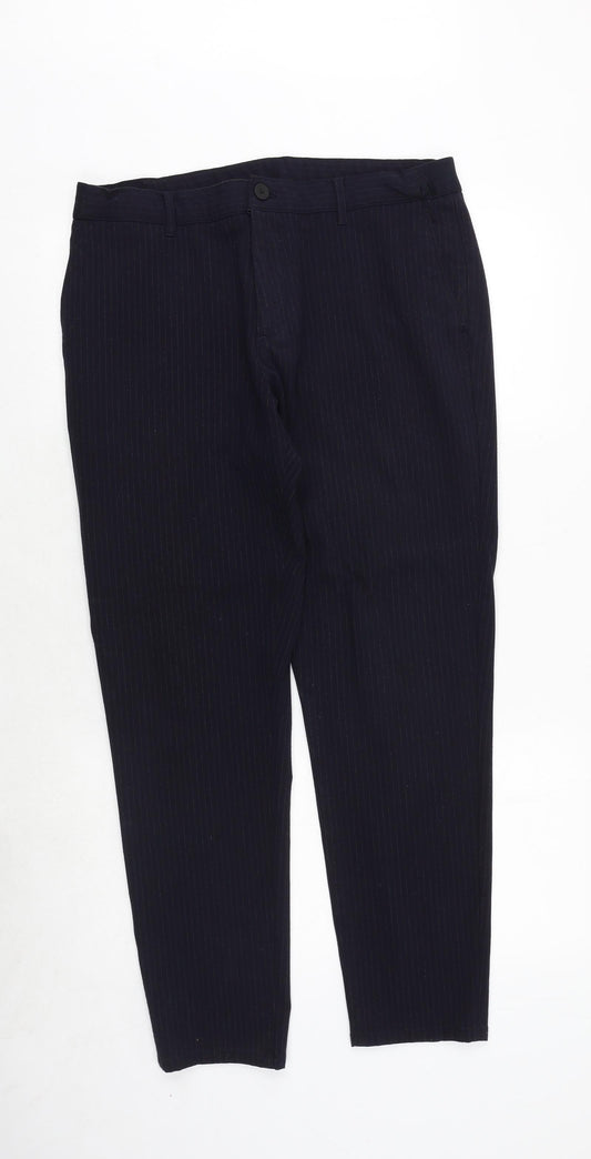 Mens UK Size L Zara Regular Blue Suit 2 Piece