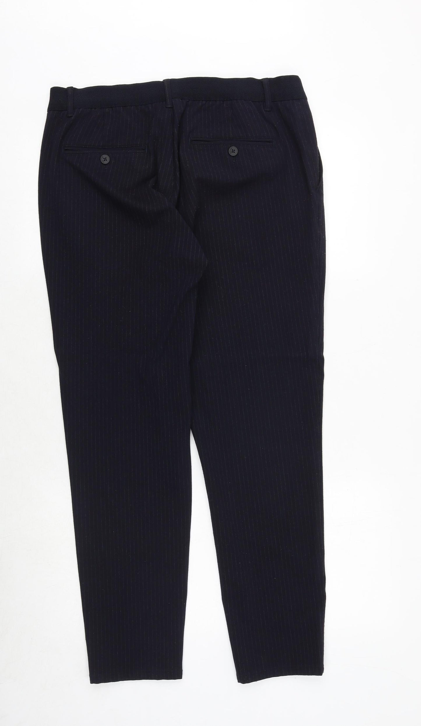 Mens UK Size L Zara Regular Blue Suit 2 Piece
