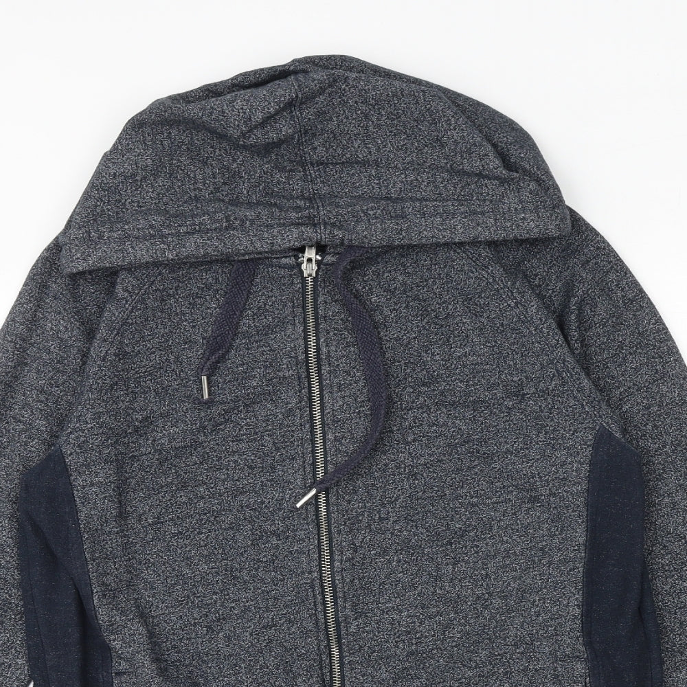 Mens UK Size S Genetic Apparel Blue Full Zip Sweatshirt