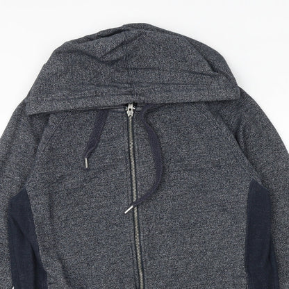 Mens UK Size S Genetic Apparel Blue Full Zip Sweatshirt