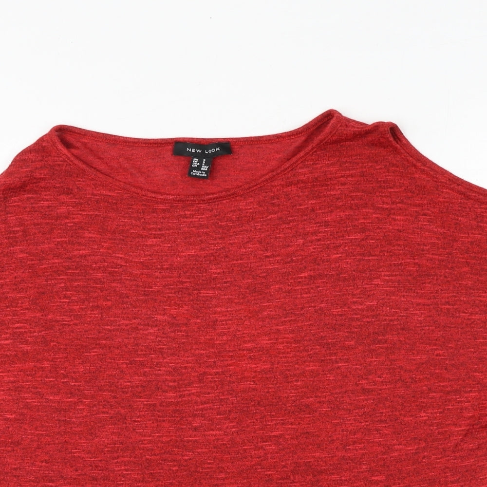 Womens UK Size S New Look Red Basic Blouse