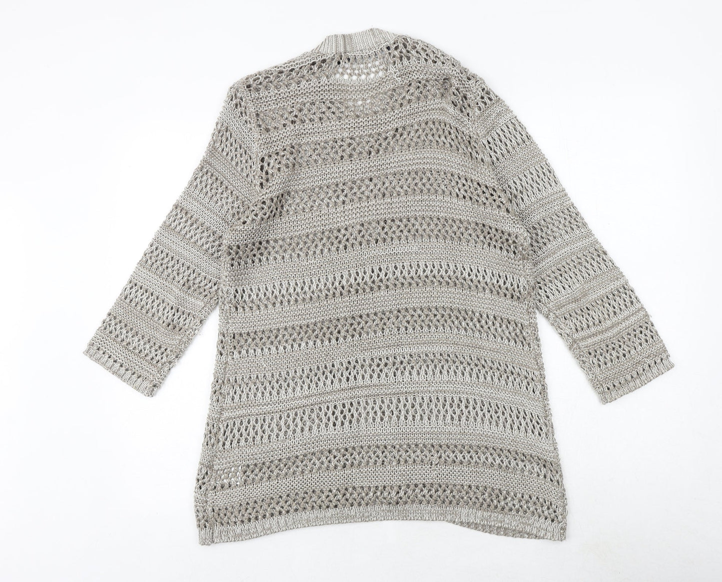 Womens UK Size M EWM Beige Cardigan Jumper
