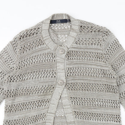 Womens UK Size M EWM Beige Cardigan Jumper