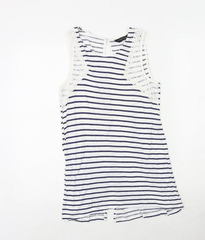 Womens UK Size 10 Dorothy Perkins White Basic Tank