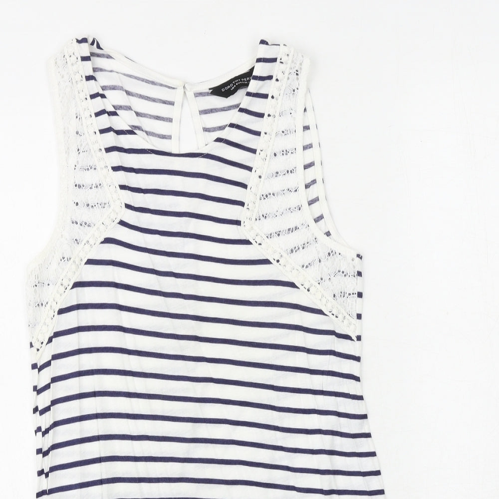 Womens UK Size 10 Dorothy Perkins White Basic Tank