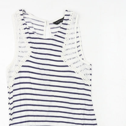 Womens UK Size 10 Dorothy Perkins White Basic Tank