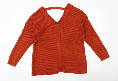 Womens UK Size S New Look Orange Pullover Jumper