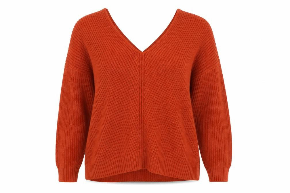 Womens UK Size S New Look Orange Pullover Jumper