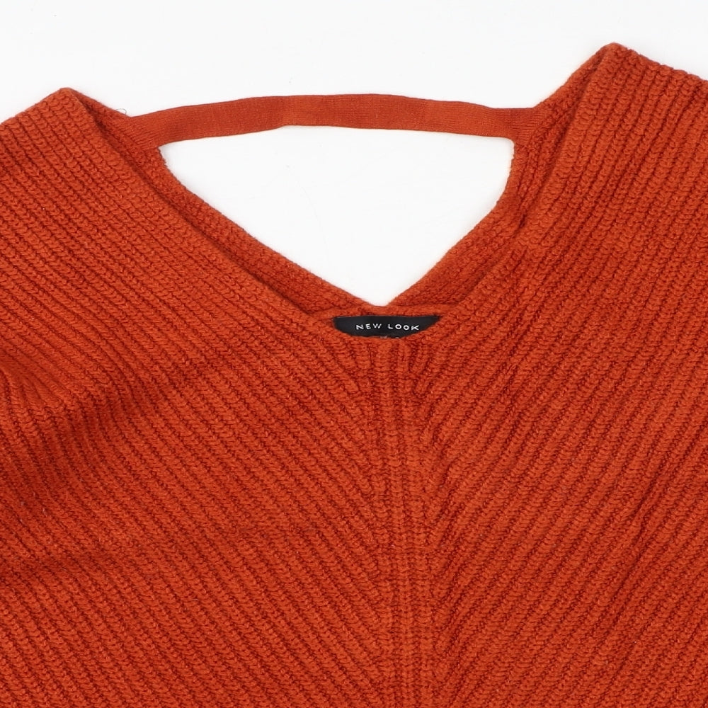 Womens UK Size S New Look Orange Pullover Jumper