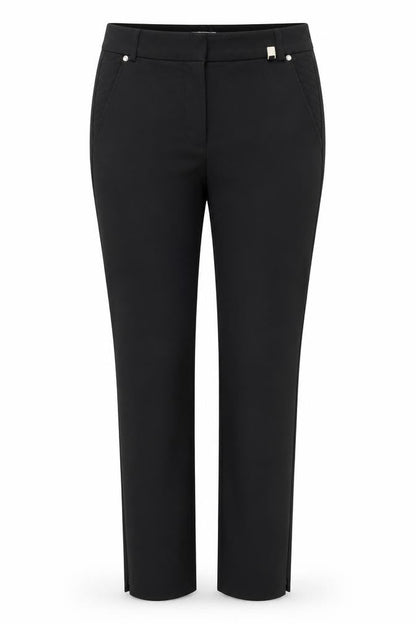 Country Casuals Womens Black Polyester Trousers Size 10 Regular Zip