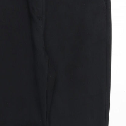 CC Womens Black Polyester Trousers Size 10 Regular Zip