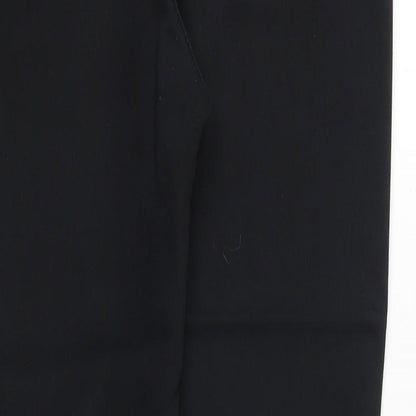 CC Womens Black Polyester Trousers Size 10 Regular Zip