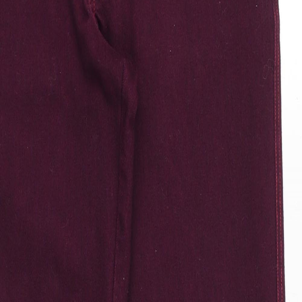 Borne Womens Purple Cotton Tapered Jeans Size 32 in Regular Zip
