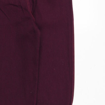 Borne Womens Purple Cotton Tapered Jeans Size 32 in Regular Zip