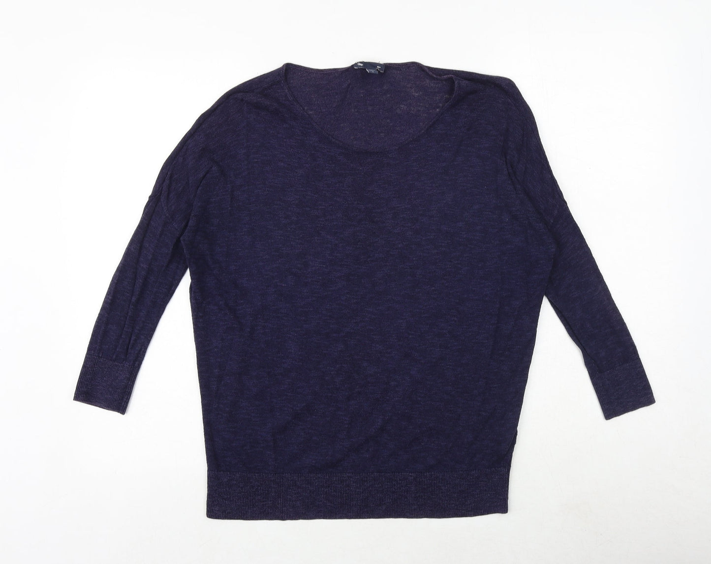 Gap Womens Purple Round Neck Cotton Pullover Jumper Size S