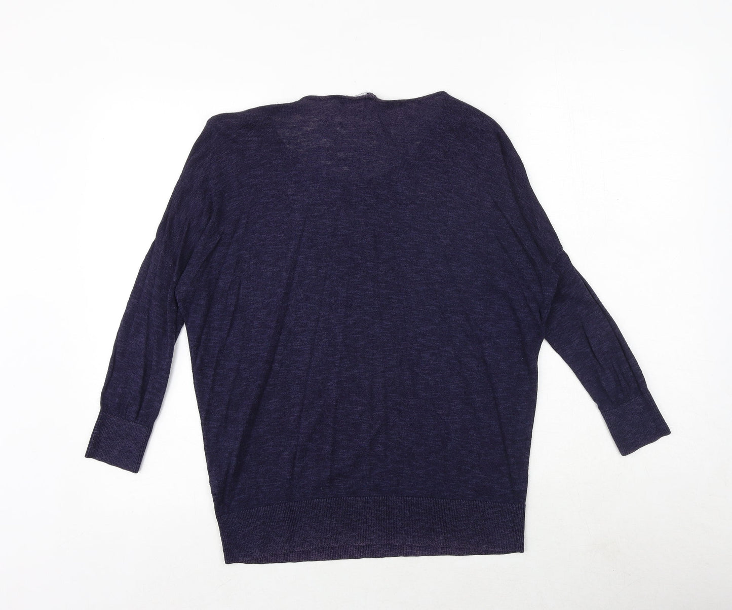 Gap Womens Purple Round Neck Cotton Pullover Jumper Size S