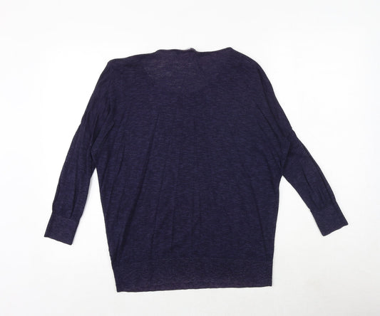 Gap Womens Purple Round Neck Cotton Pullover Jumper Size S