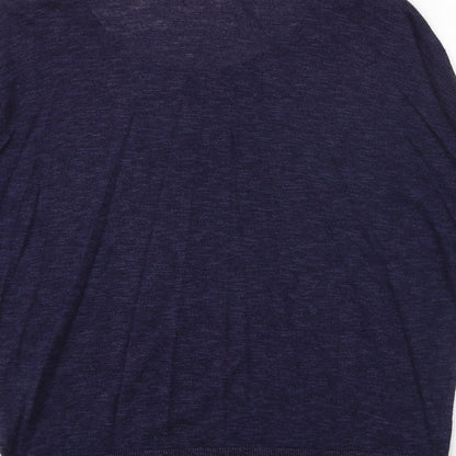 Gap Womens Purple Round Neck Cotton Pullover Jumper Size S