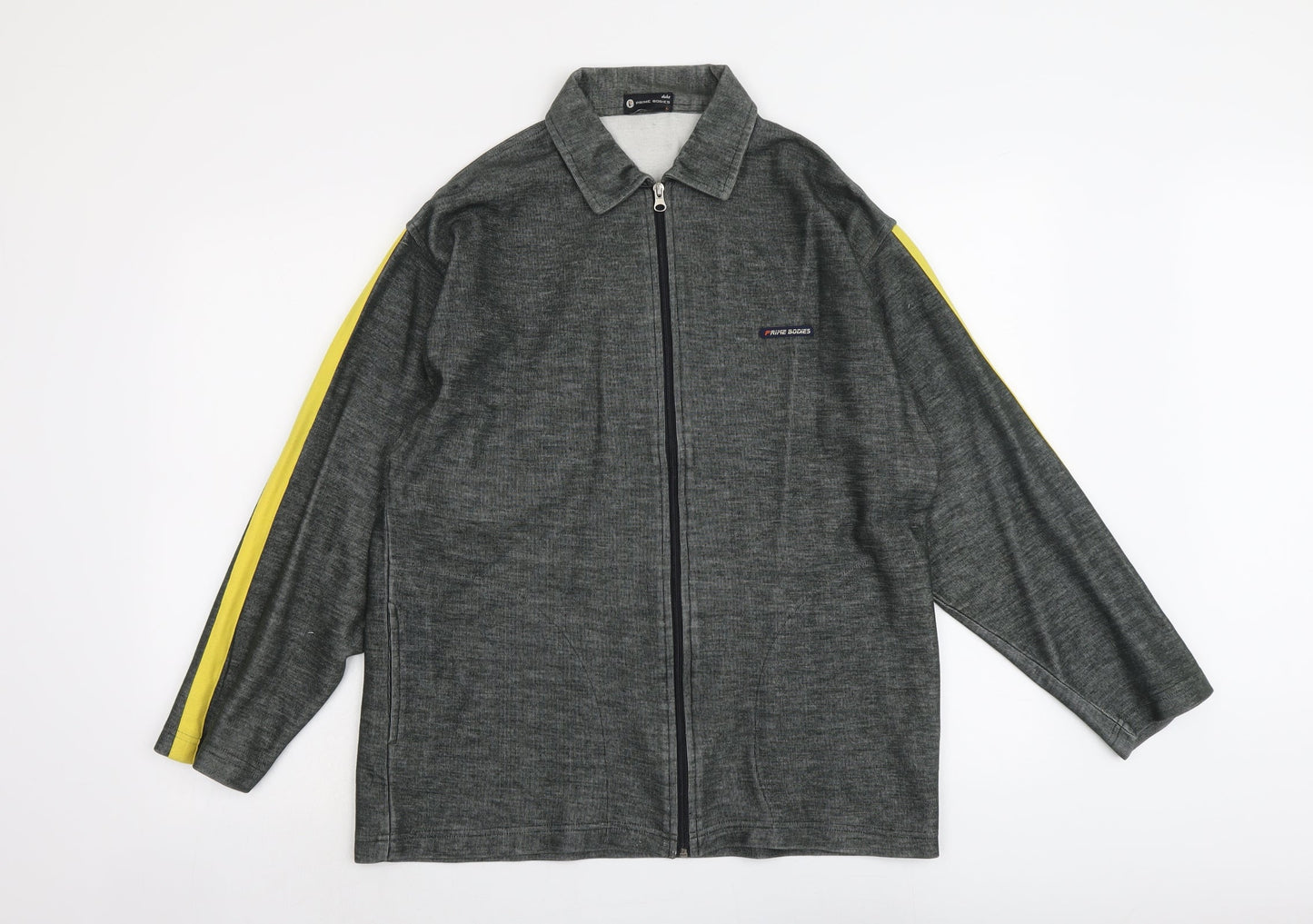 Prime Bodies Mens Green Polyester Full Zip Sweatshirt Size L