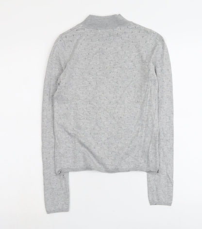 Womens UK Size M Stradivarius Grey Pullover Jumper