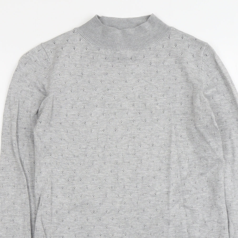 Womens UK Size M Stradivarius Grey Pullover Jumper
