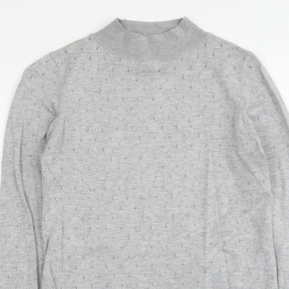 Womens UK Size M Stradivarius Grey Pullover Jumper