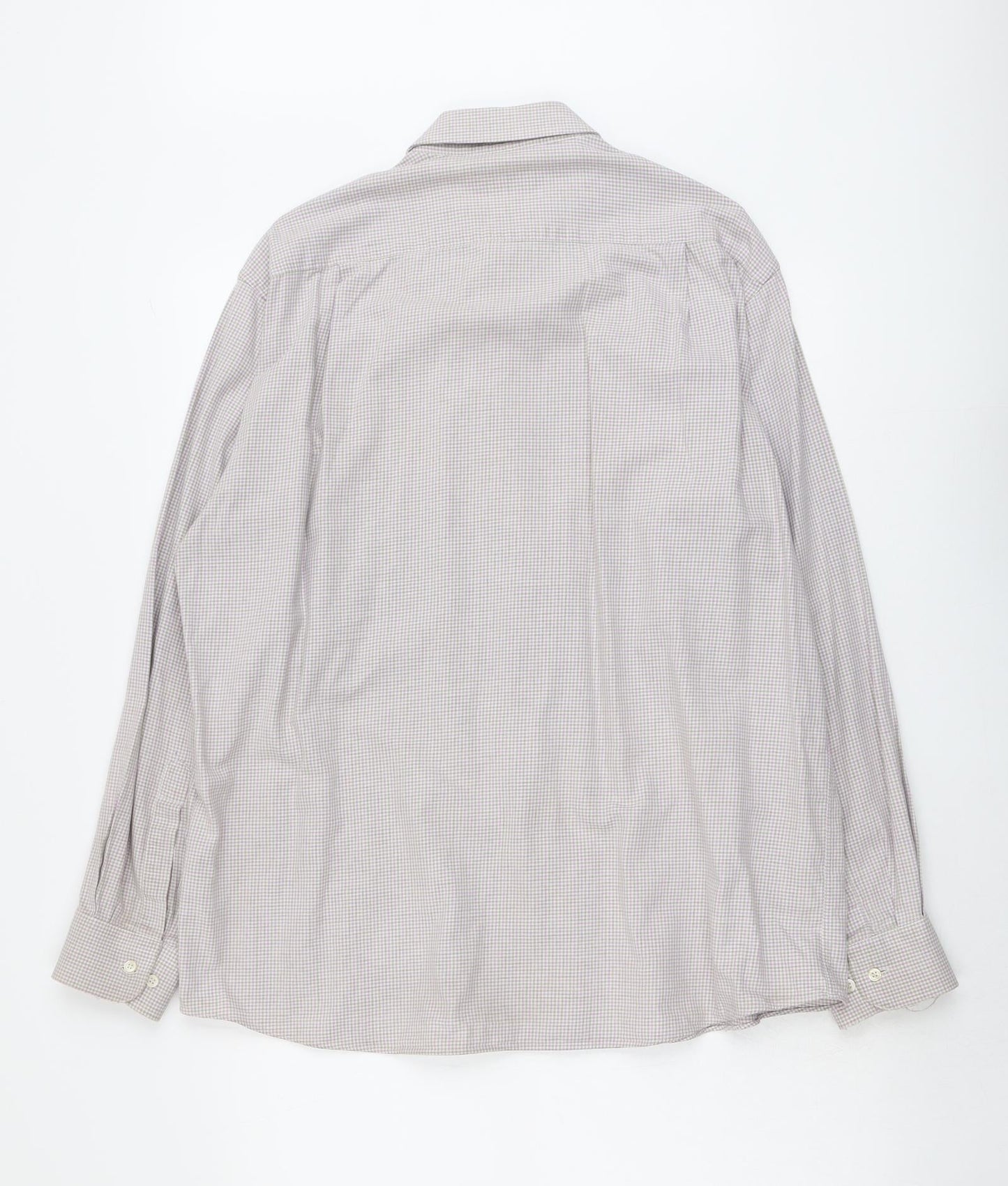 Mens UK Size 16.5 Marks and Spencer Pink  Button-Up Long Sleeve Casual Shirt