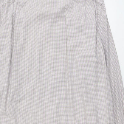 Mens UK Size 16.5 Marks and Spencer Pink  Button-Up Long Sleeve Casual Shirt