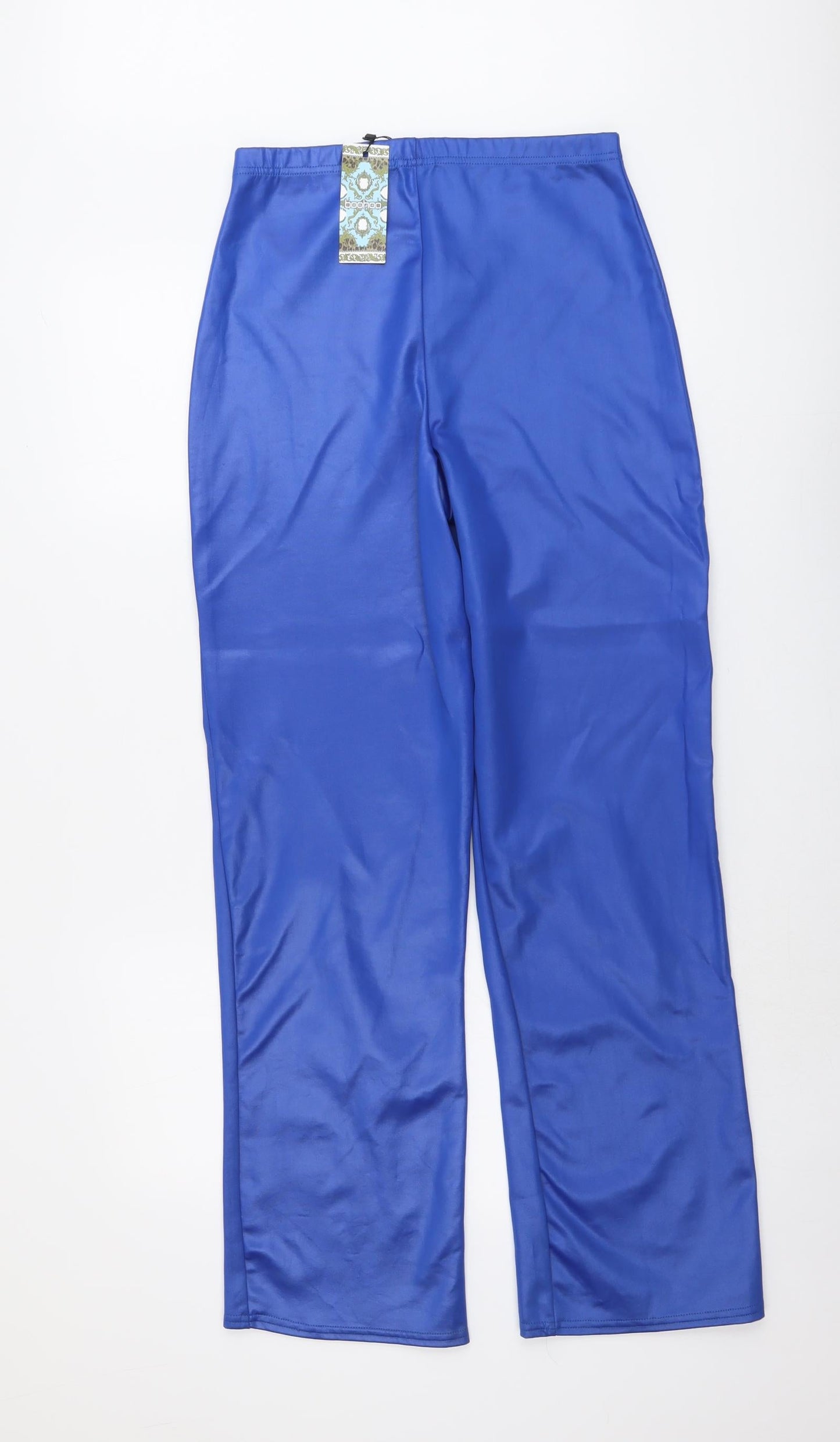Womens UK Size 10 Boohoo Regular Fit  Blue Trousers